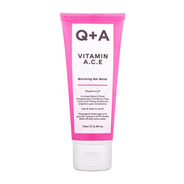 Q+A Vitamin A.C.E Warming Gel Mask Maska za lice za žene 75 ml