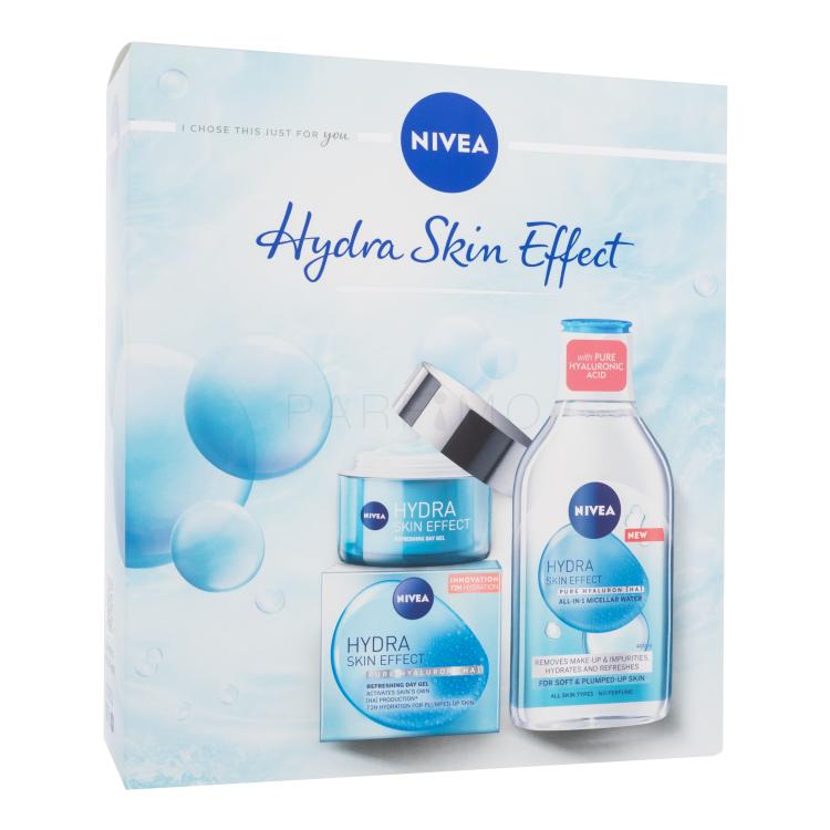 Nivea Hydra Skin Effect Poklon set dnevni gel za lice Hydra Skin Effect 50 ml + micelarna voda Hydra Skin Effect 400 ml