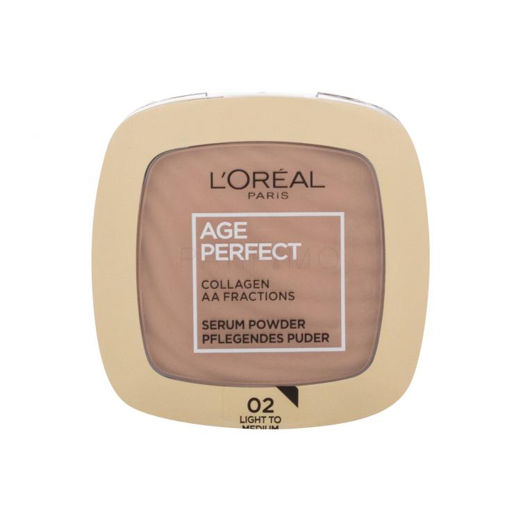 L&#039;Oréal Paris Age Perfect Serum Powder Puder u prahu za žene 9 g Nijansa 02 Light To Medium
