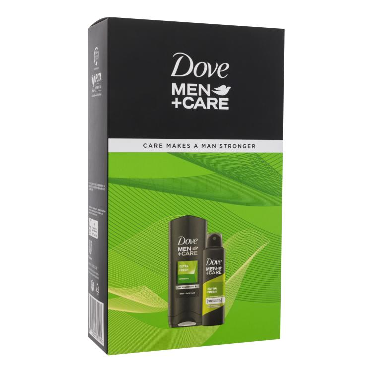 Dove Men + Care Extra Fresh Care Makes A Man Stronger Poklon set gel za tuširanje Men+Care Extra Fresh 400 ml + antiperspirant Men+Care Extra Fresh 150 ml