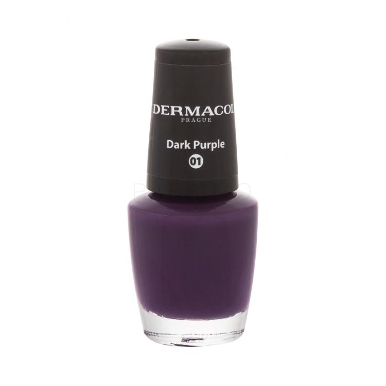 Dermacol Nail Polish Mini Autumn Limited Edition Lak za nokte za žene 5 ml Nijansa 01 Dark Purple