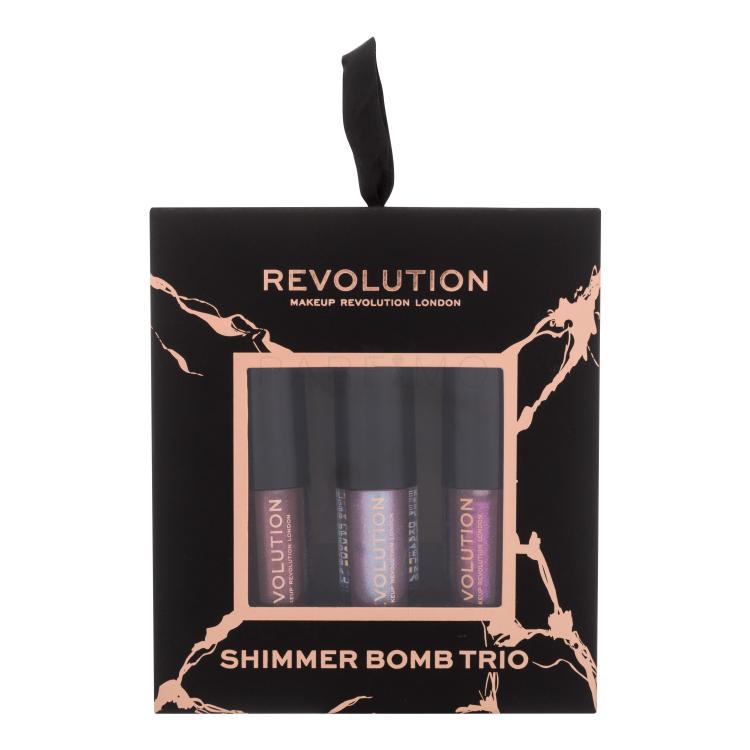 Makeup Revolution London Shimmer Bomb Trio Poklon set sjaj za usne Shimmer Bomb 2 ml + sjaj za usne Shimmer Bomb 2 ml Sparkle + sjaj za usne Shimmer Bomb 2 ml DayDream