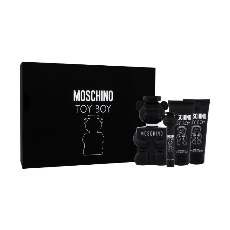 Moschino Toy Boy Poklon set parfemska voda 100 ml + parfemska voda 10 ml + balzam nakon brijanja 100 ml + gel za tuširanje 100 ml