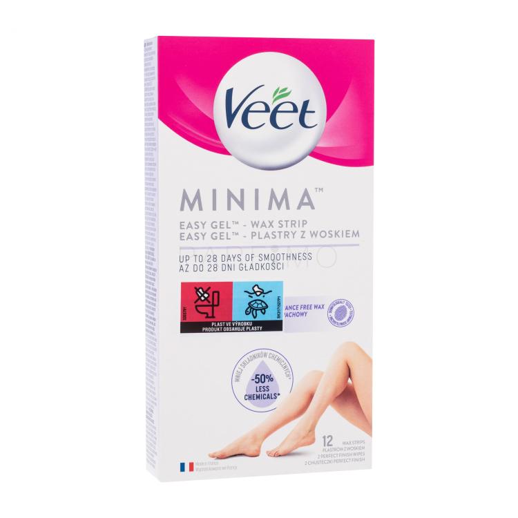 Veet Minima Easy-Gel™ Wax Strips Legs &amp; Body Proizvodi za depilaciju za žene 12 kom
