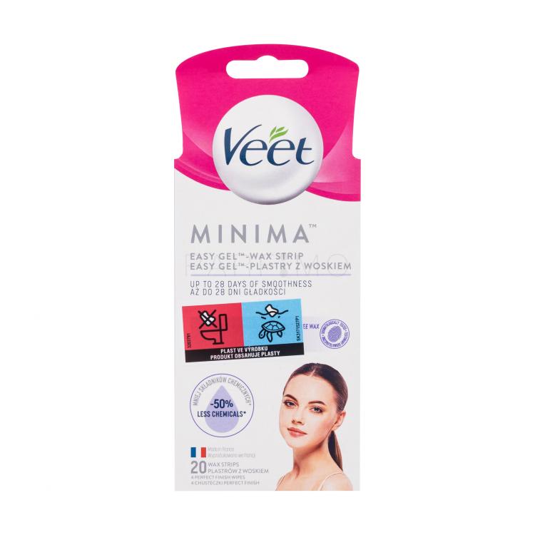 Veet Minima Easy-Gel™ Wax Strips Face Proizvodi za depilaciju za žene 20 kom