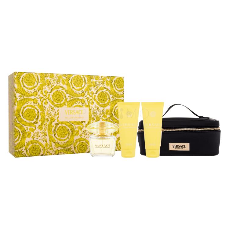 Versace Yellow Diamond Poklon set toaletna voda 90 ml + losion za tijelo 100 ml + gel za tuširanje 100 ml + kozmetička torbica