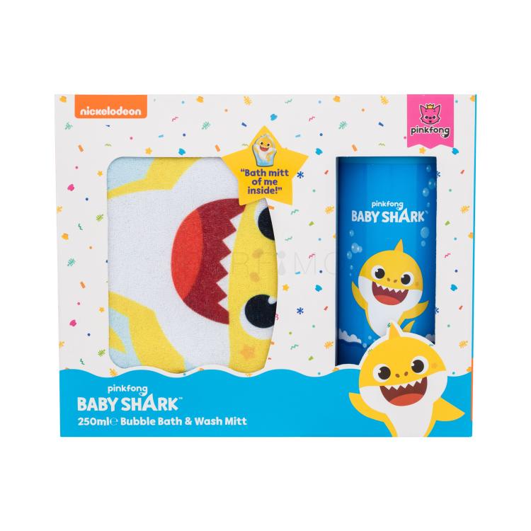 Pinkfong Baby Shark Gift Set Poklon set pjenasta kupka 250 ml + rukavica za kupanje