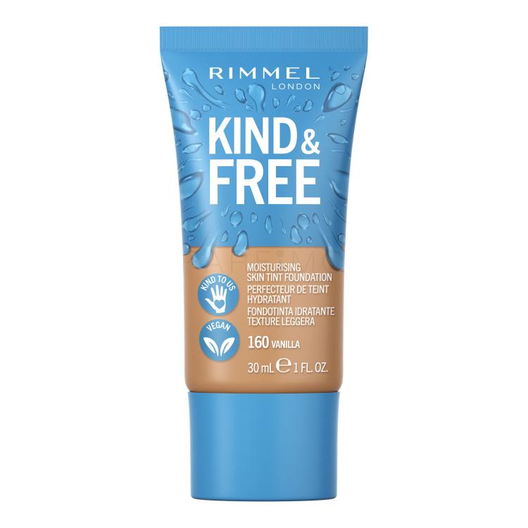 Rimmel London Kind &amp; Free Skin Tint Foundation Puder za žene 30 ml Nijansa 160 Vanilla