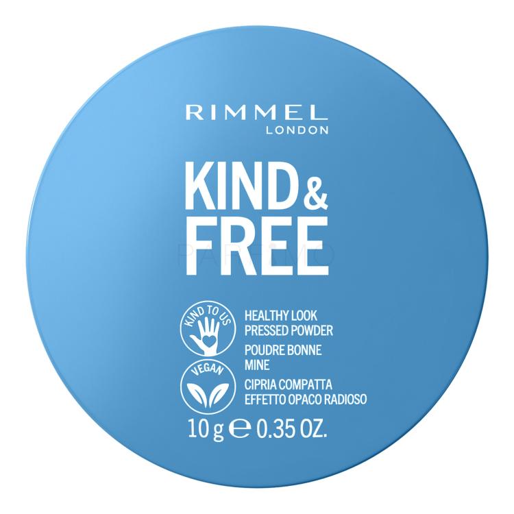 Rimmel London Kind &amp; Free Healthy Look Pressed Powder Puder u prahu za žene 10 g Nijansa 020 Light