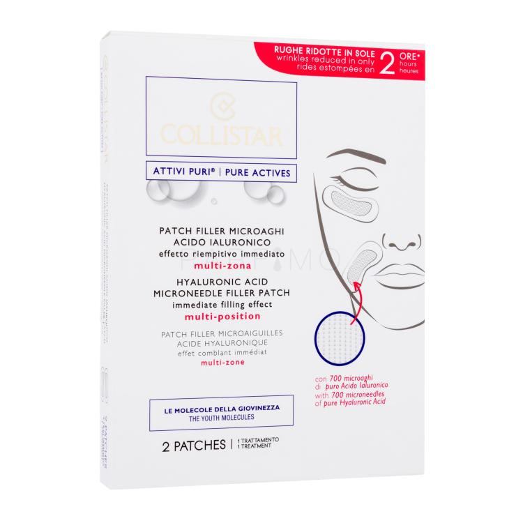 Collistar Pure Actives Hyaluronic Acid Filler Patch Maska za lice za žene 2 kom