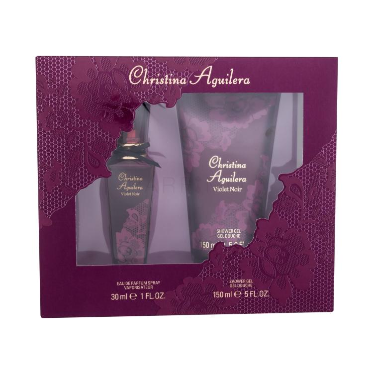 Christina Aguilera Violet Noir Poklon set parfemska voda 30 ml + gel za tuširanje 150 ml