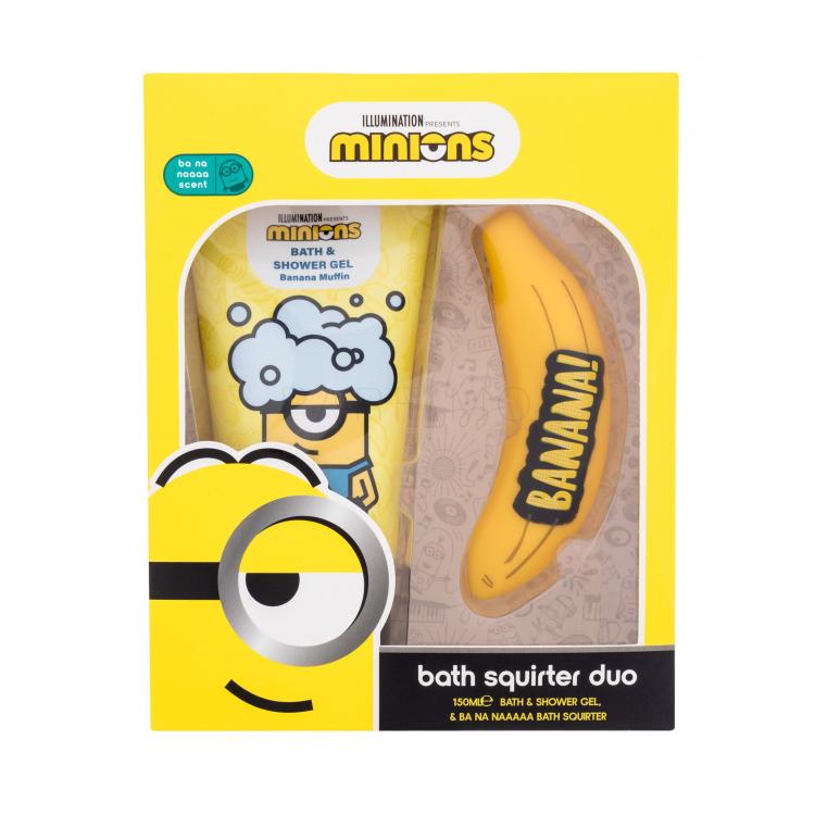 Minions Bath Squirter Duo Poklon set gel za tuširanje Minions Bath &amp; Shower Gel Banana Muffin 150 ml + igračka za kupanje
