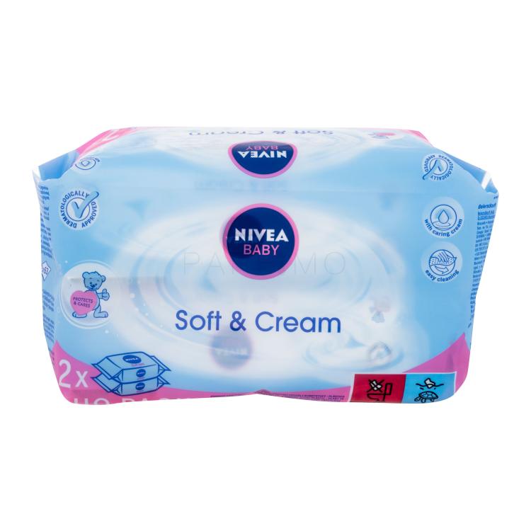 Nivea Baby Soft &amp; Cream Maramice za djecu 2x63 kom