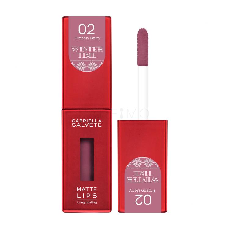 Gabriella Salvete Winter Time Matte Lips Ruž za usne za žene 4,5 ml Nijansa 02 Frozen Berry