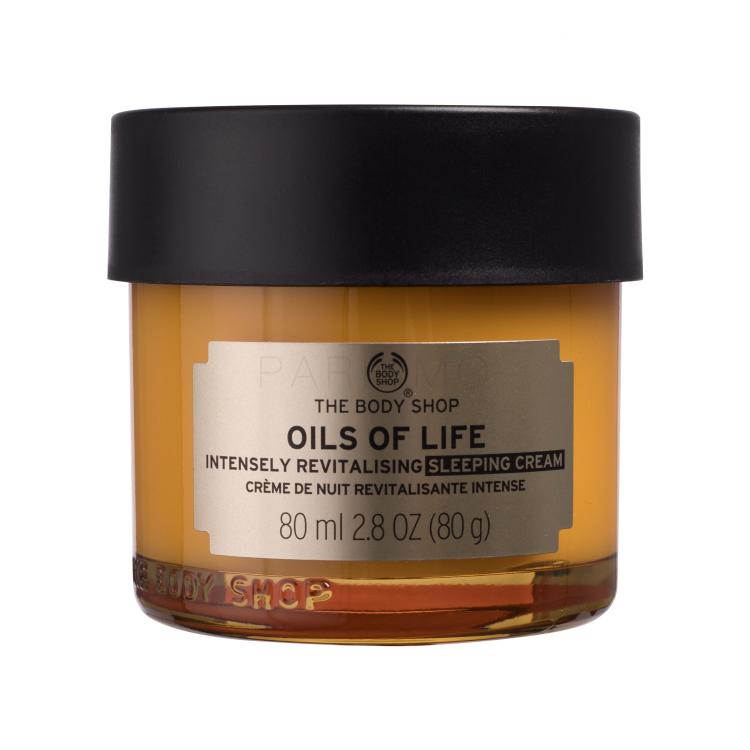 The Body Shop Oils Of Life Intensely Revitalising Sleeping Cream Noćna krema za lice za žene 80 ml