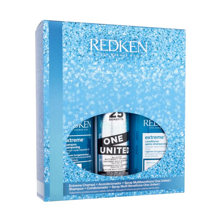 Redken Extreme Gift Set Poklon set šampon Extreme 300 ml + regenerator Extreme 300 ml + njegujući sprej za kosu One United 150 ml