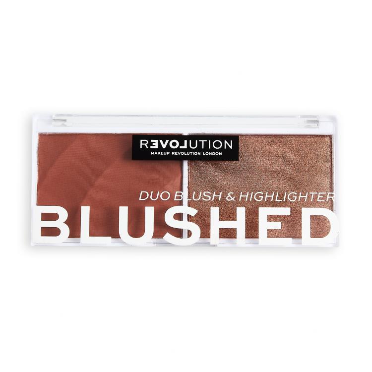 Revolution Relove Colour Play Blushed Duo Blush &amp; Highlighter Paleta za konturiranje za žene 5,8 g Nijansa Baby