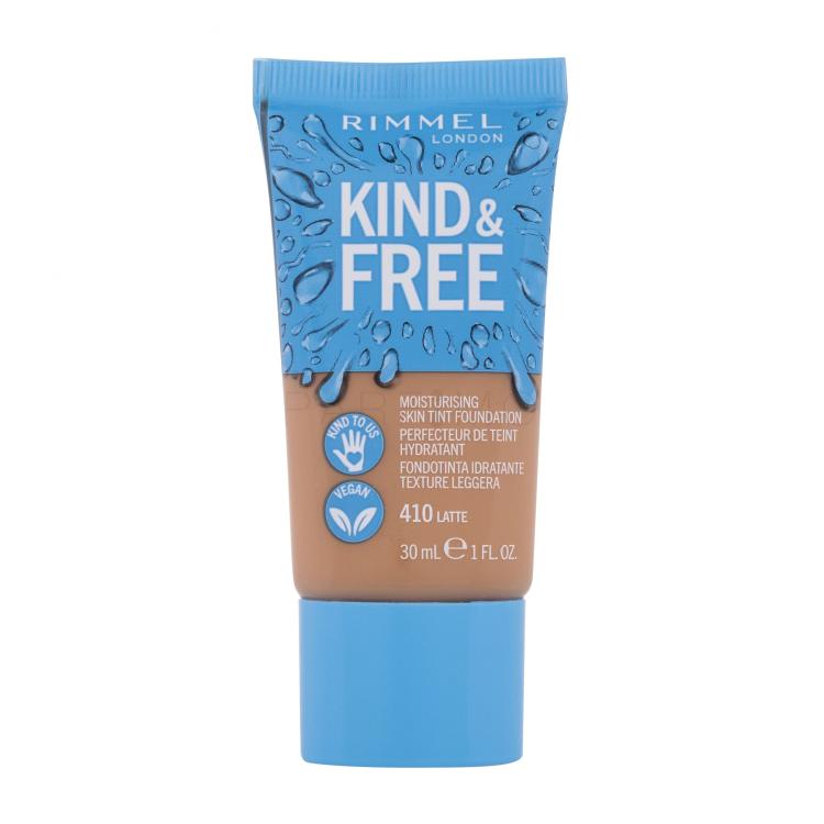 Rimmel London Kind &amp; Free Skin Tint Foundation Puder za žene 30 ml Nijansa 410 Latte