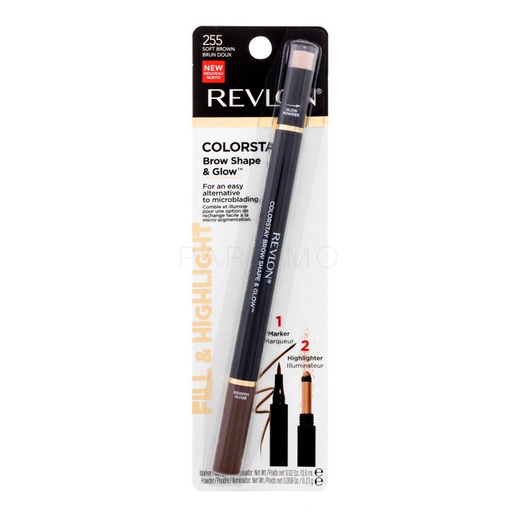 Revlon Colorstay Brow Shape &amp; Glow Olovka za obrve za žene 0,83 g Nijansa 255 Soft Brown