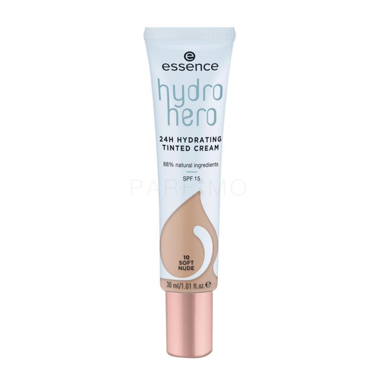 Essence Hydro Hero 24H Hydrating Tinted Cream SPF15 Puder za žene 30 ml Nijansa 10 Soft Nude