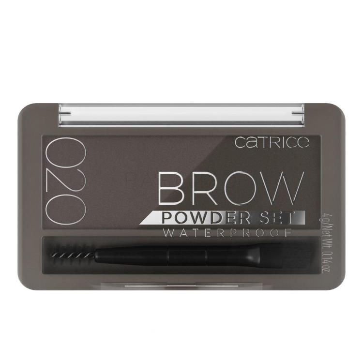 Catrice Brow Powder Set Waterproof Paletica za obrve za žene 4 g Nijansa 020 Ash Brown