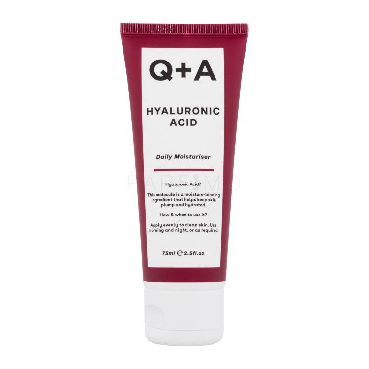 Q+A Hyaluronic Acid Daily Moisturiser Dnevna krema za lice za žene 75 ml