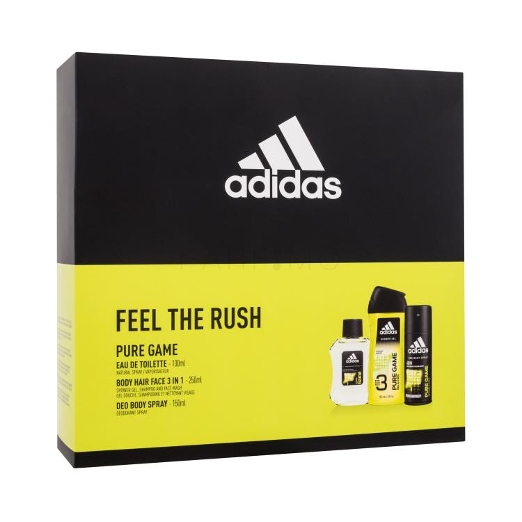 Adidas Pure Game Poklon set toaletna voda 100 ml + gel za tuširanje 250 ml + dezodorans 150 ml