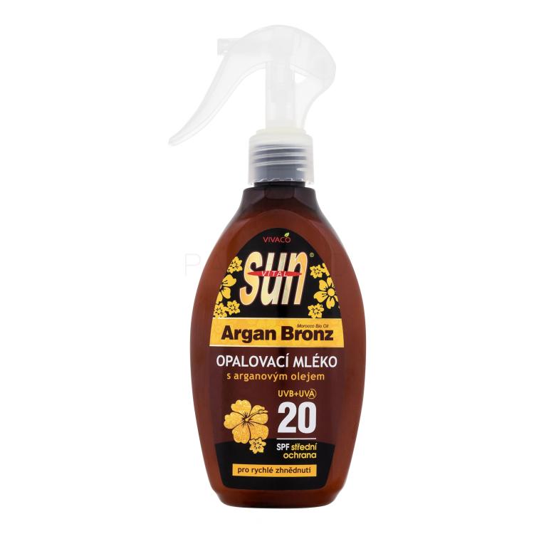 Vivaco Sun Argan Bronz Suntan Lotion SPF20 Proizvod za zaštitu od sunca za tijelo 200 ml