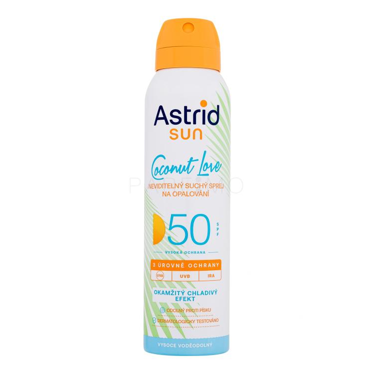 Astrid Sun Coconut Love Dry Mist Spray SPF50 Proizvod za zaštitu od sunca za tijelo 150 ml