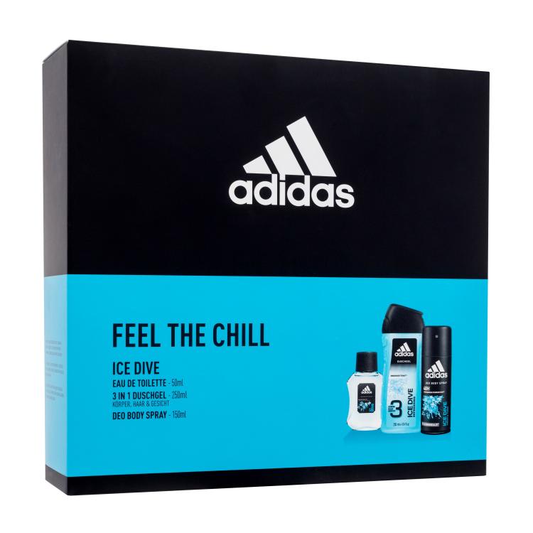 Adidas Ice Dive Poklon set toaletna voda 50ml + dezodorans 150 ml + gel za tuširanje 250 ml