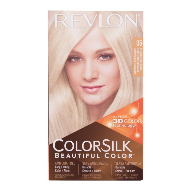 Revlon Colorsilk Beautiful Color Boja za kosu za žene 59,1 ml Nijansa 05 Ultra Light Ash Blonde oštećena kutija