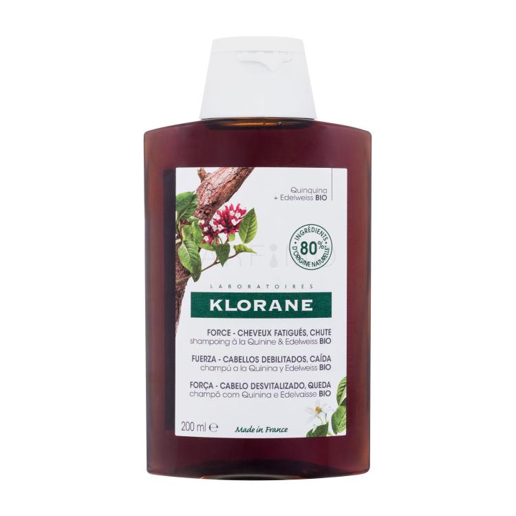 Klorane Organic Quinine &amp; Edelweiss Strength - Thinning Hair, Loss Šampon za žene 200 ml