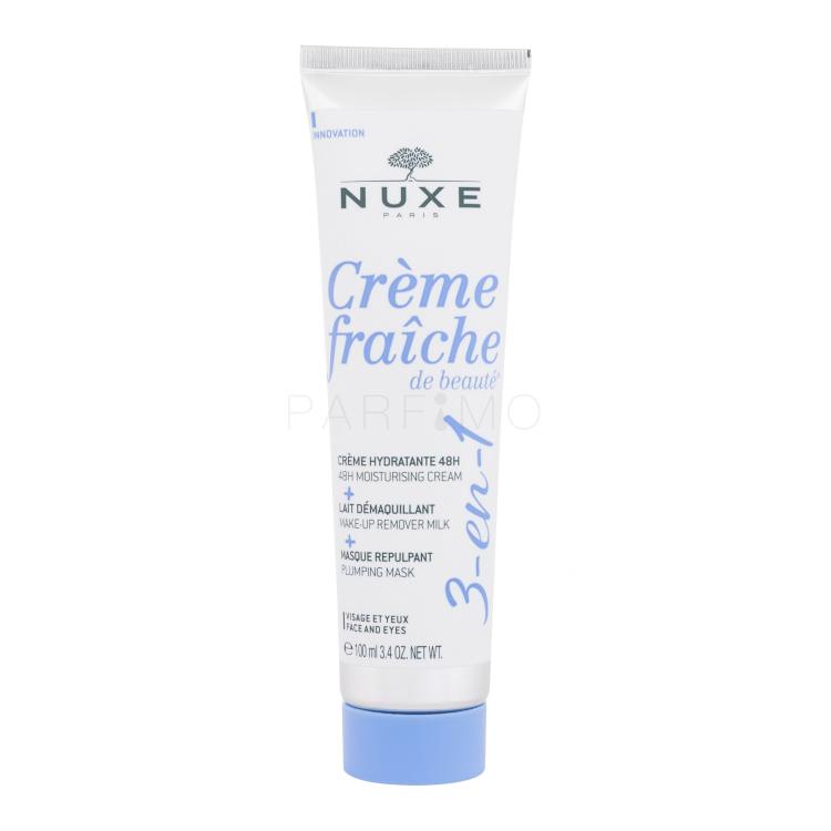 NUXE Creme Fraiche de Beauté 3-In-1 Cream &amp; Make-Up Remover &amp; Mask Dnevna krema za lice za žene 100 ml