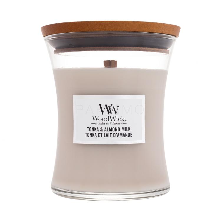 WoodWick Tonka &amp; Almond Milk Mirisna svijeća 275 g