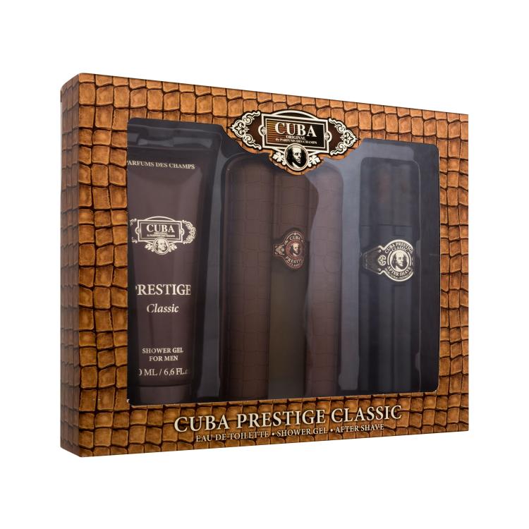 Cuba Prestige Poklon set toaletna voda 90 ml + gel za tuširanje 200 ml + vodica nakon brijanja 100 ml