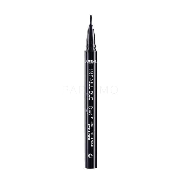 L&#039;Oréal Paris Infaillible Grip 36H Micro-Fine Brush Eye Liner Tuš za oči za žene 0,4 g Nijansa 01 Obsidian Black