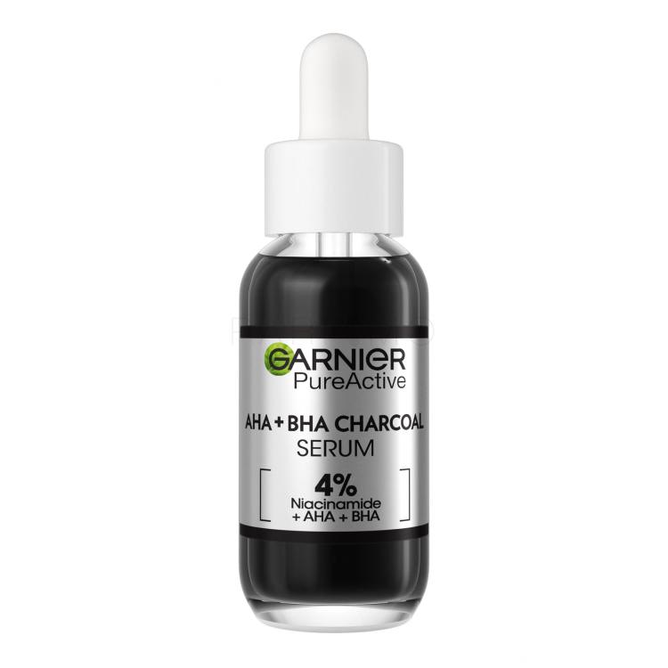 Garnier Pure Active AHA + BHA Charcoal Serum Serum za lice 30 ml