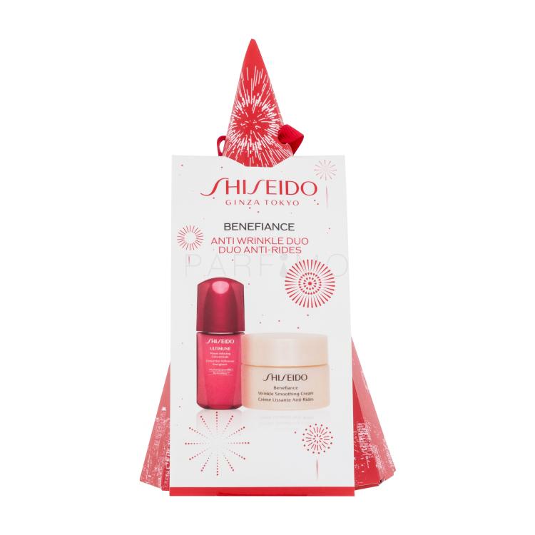 Shiseido Benefiance Anti Wrinkle Duo Poklon set dnevna krema za lice Benefiance Wrinkle Smoothing Cream 30 ml + serum za lice Ultimune Power Infusing Concentrate 10 ml