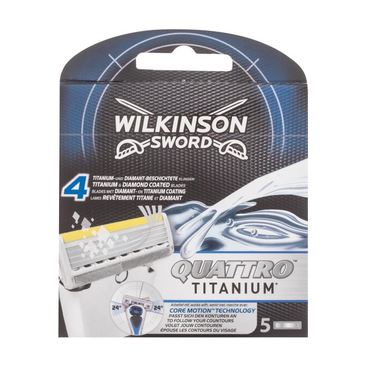 Wilkinson Sword Quattro Titanium Zamjenske britvice za muškarce set