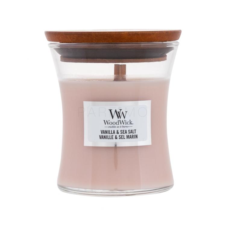 WoodWick Vanilla &amp; Sea Salt Mirisna svijeća 85 g