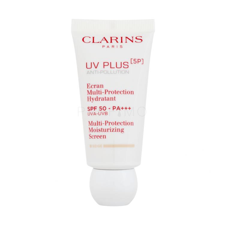Clarins UV Plus 5P Multi-Protection Moisturizing Screen SPF50 Proizvod za zaštitu lica od sunca za žene 30 ml Nijansa Beige