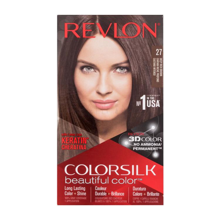 Revlon Colorsilk Beautiful Color Boja za kosu za žene Nijansa 27 Deep Rich Brown set