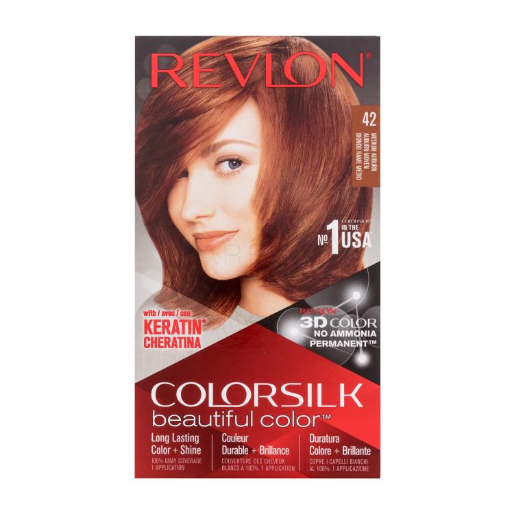 Revlon Colorsilk Beautiful Color Boja za kosu za žene Nijansa 42 Medium Auburn set