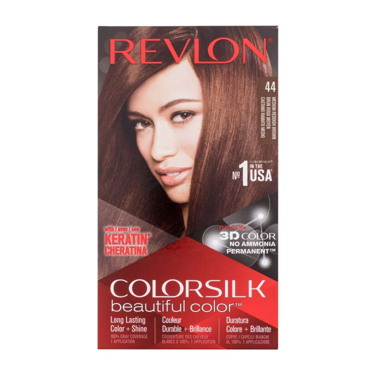 Revlon Colorsilk Beautiful Color Boja za kosu za žene Nijansa 44 Medium Reddish Brown set