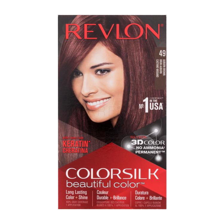 Revlon Colorsilk Beautiful Color Boja za kosu za žene Nijansa 49 Auburn Brown set