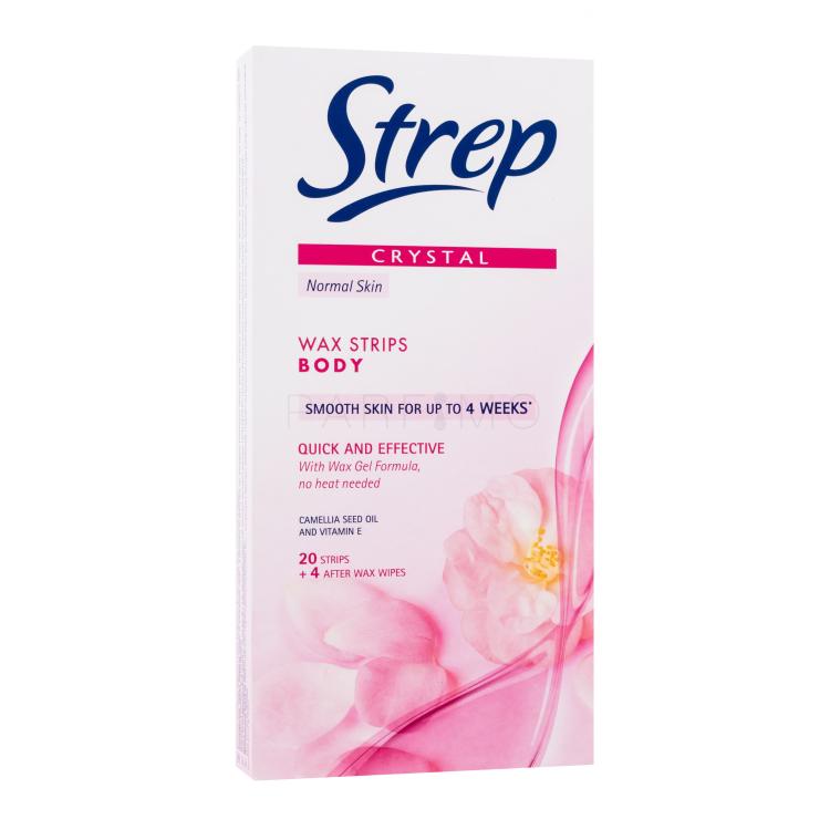 Strep Crystal Wax Strips Body Quick And Effective Normal Skin Proizvodi za depilaciju za žene 20 kom