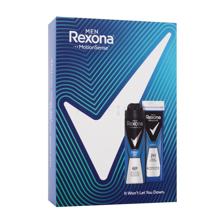 Rexona Men Cobalt Gift Set Poklon set gel za tuširanje Men Cobalt 2u1 250 ml + antiperspirant Men Cobalt Dry 150 ml