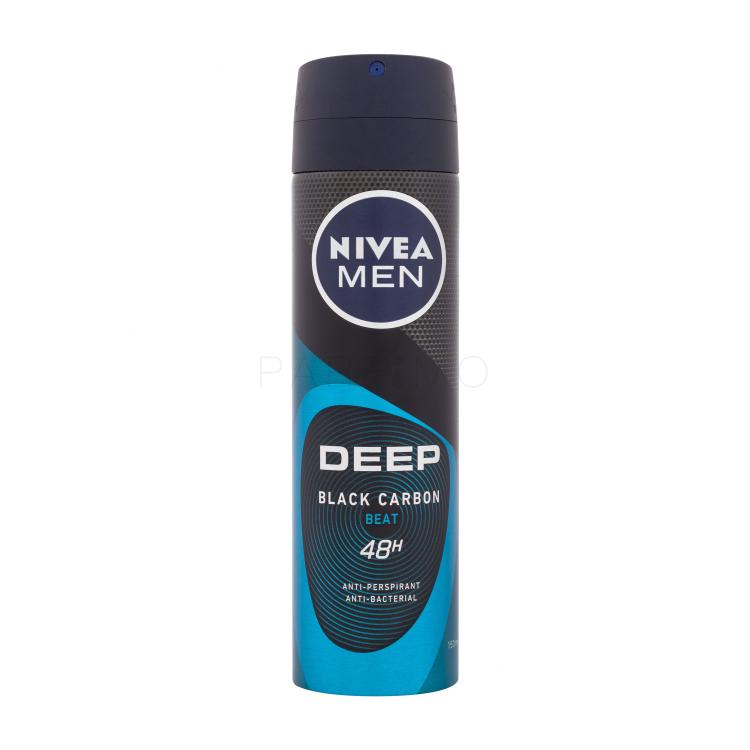 Nivea Men Deep Black Carbon Beat 48H Antiperspirant za muškarce 150 ml