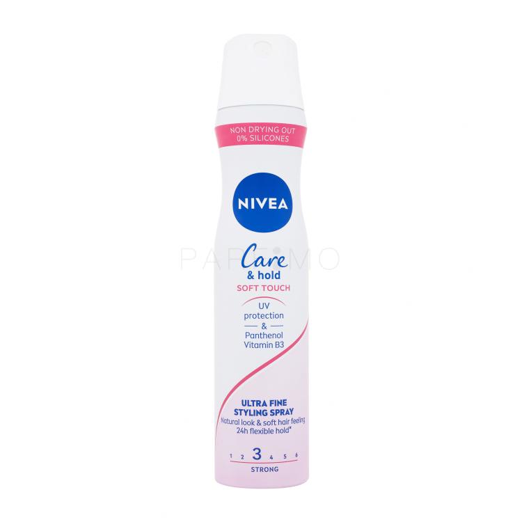 Nivea Care &amp; Hold Soft Touch Ultra Fine Styling Spray Lak za kosu za žene 250 ml