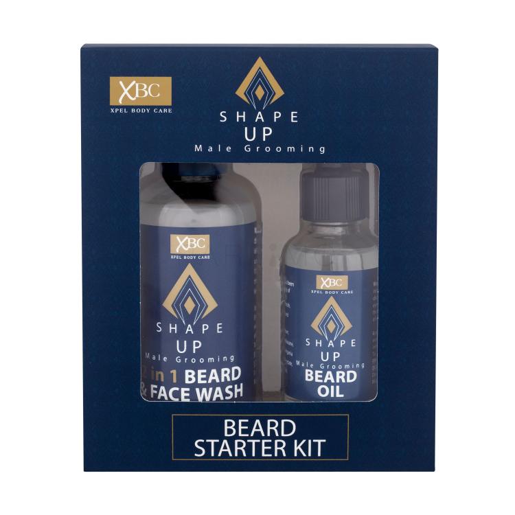 Xpel Shape Up Beard Starter Kit Poklon set gel za čišćenje lica i brade Shape Up 2u1 Beard &amp; Face Wash 100 ml + ulje za bradu Shape Up Beard Oil 30 ml